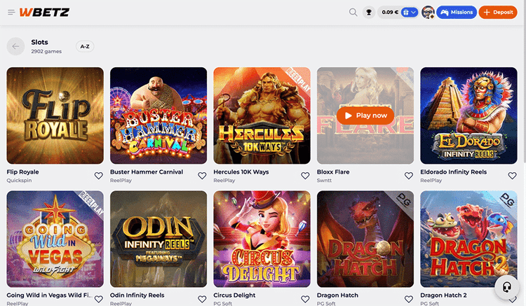 Wbetz Casino slots
