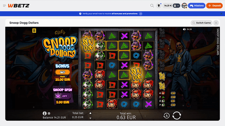 Wbetz Casino snop