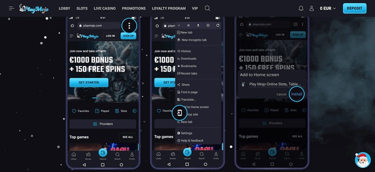 PlayMojo new tab