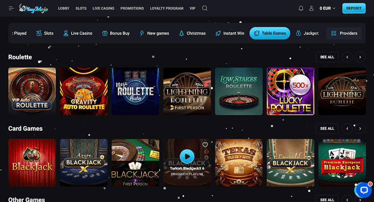PlayMojo roulette