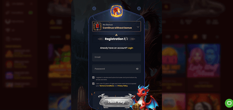 Dragon Slots registration 