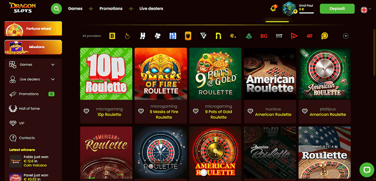 Dragon Slots roulette