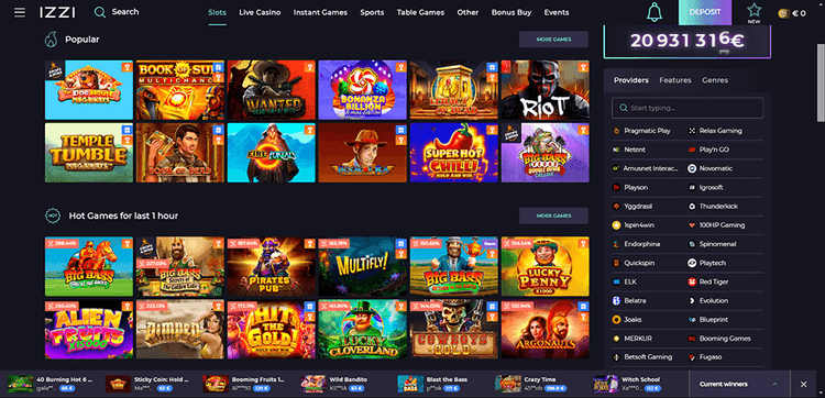 Izzi casino popular