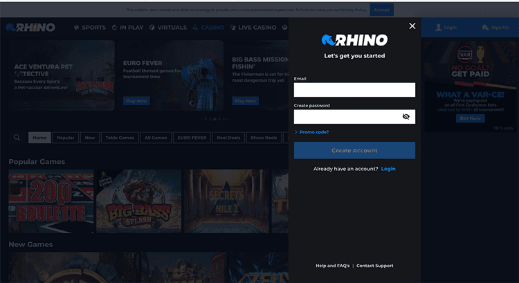 Register and create a player account Register and create a player account