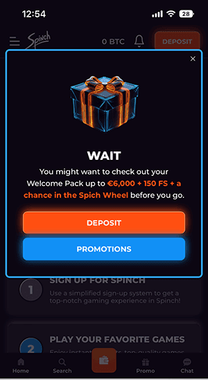 Spinch Casino on Mobile Spinch Casino on Mobile