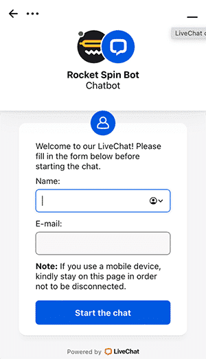 RocketSpin Casino chatbot RocketSpin Casino chatbot