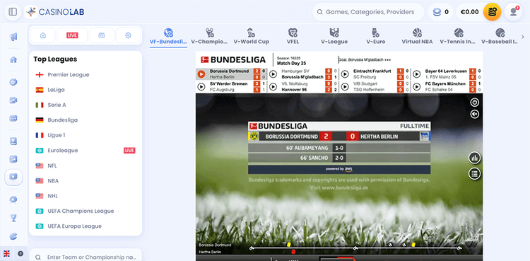 Casinolab bundesliga