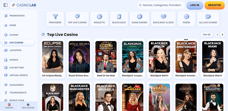Casinolab toplivecasino