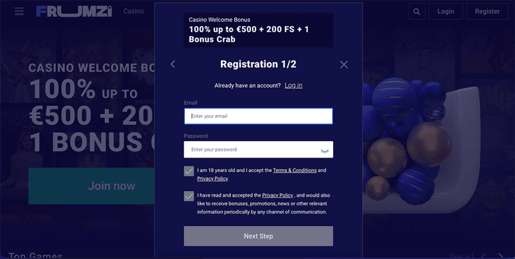 frumzi casino bonus