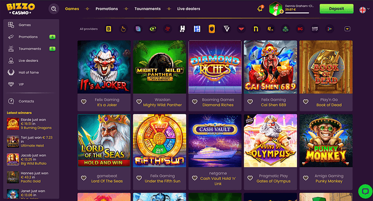 bizzo slots