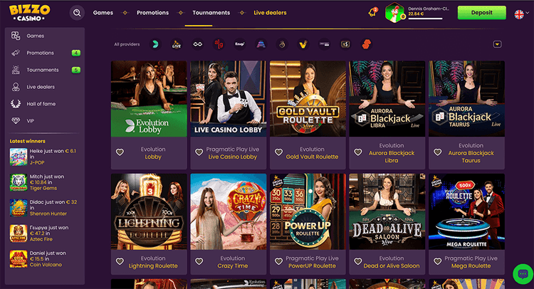 rizzo livecasinolobby