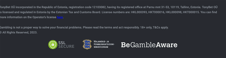 license tonybet