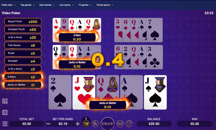 videopoker dreambet