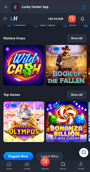 mobilelobby luckyhunter