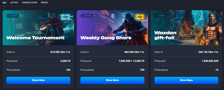 tournaments luckyhunter