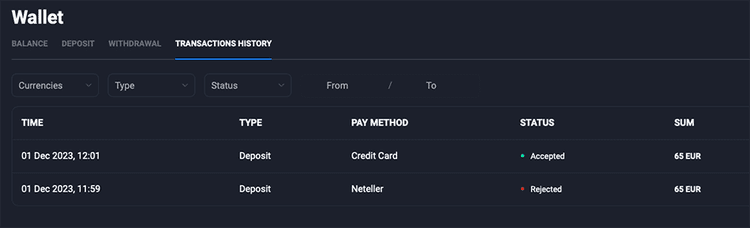 transactions luckyhunter