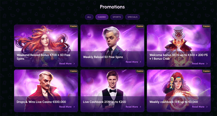 bonuses NovaJackpot