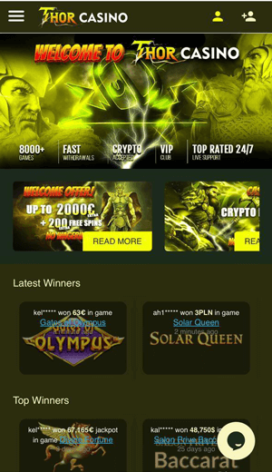 Thor Casino mobile