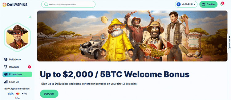 Daily Spins Casino bonus