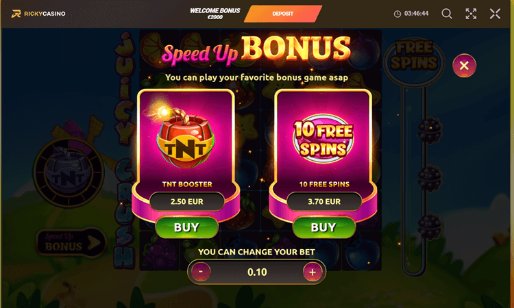 RickyCasino speedupbonus