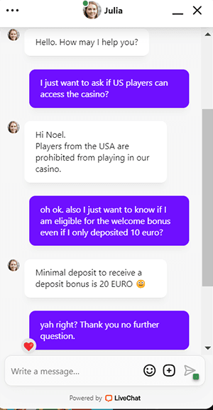 RickyCasino support