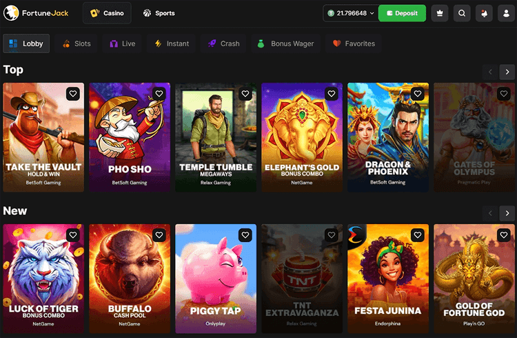 fortunejack start playing