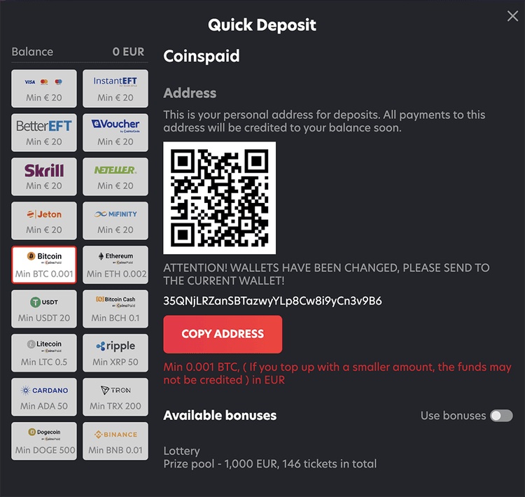 Red Casino Make a deposit