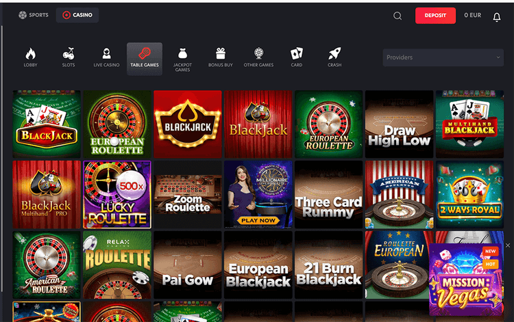 Red Casino Popular Table Games