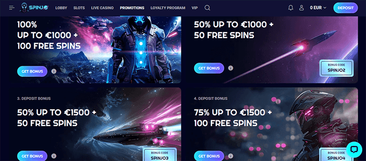 Spinjo Casino welcomeBonus
