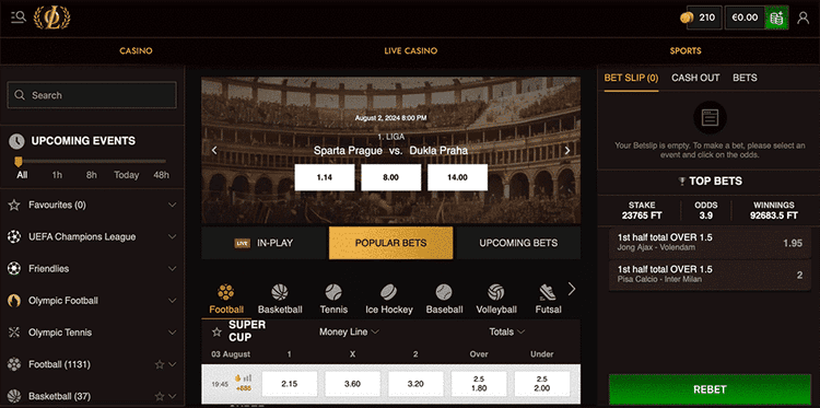 Legiano Casino Sportsbook Overview