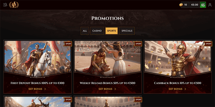 Legiano Sports Betting Bonuses