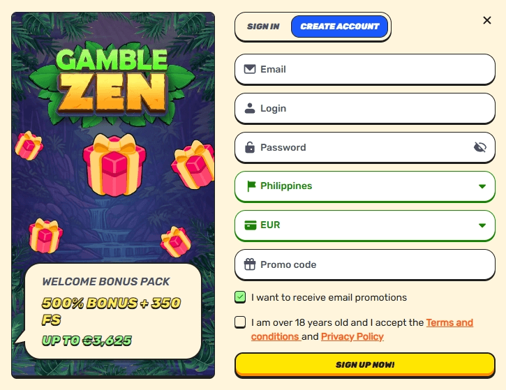 gamblezen register