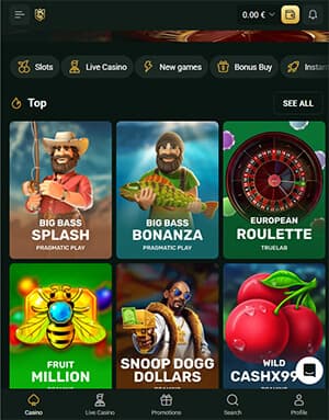 Goldex Casino on Mobile