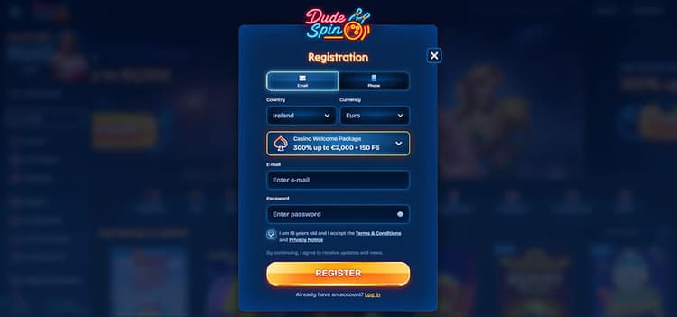 dudespin-password