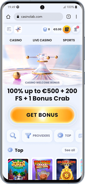 Casinolab mobile bonus