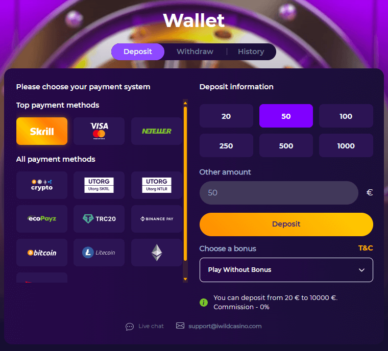 iwildcasino wallet iwildcasino wallet