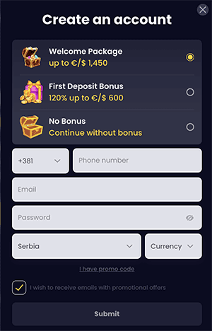 Slotsgem Create a Account