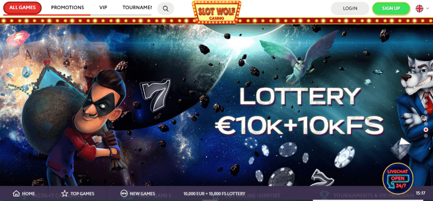 Slot Wolf Casino Review - Exclusive 150% Bonus up to 350 EUR + 50 FS