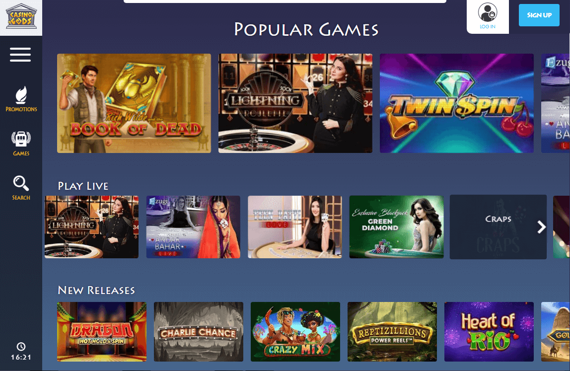 Casino Gods Review 2025 | Bonus Codes & Games