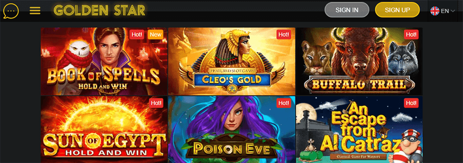 golden star casino login