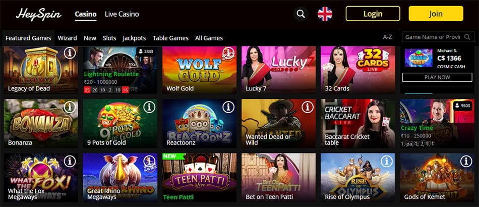HeySpin Casino Review 2025 | Bonus Codes & Games